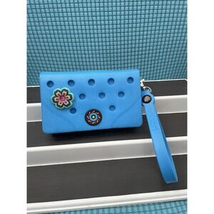 Blue Optari Wristlet Clutch - Decorate With Jibbetz Or Fobbs Charms